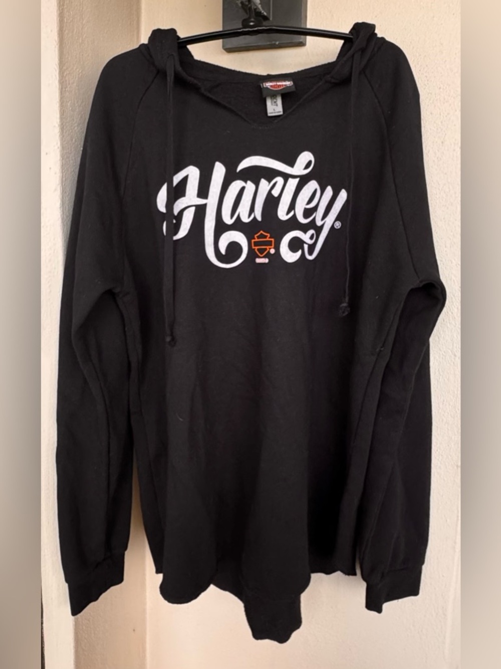 Harley-Davidson Black Hoodie Harley In White On Front/Chipp’s Osceola FL-Back L